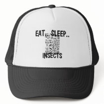 Eat Sleep INSECTS hats
