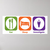 Eat Sleep Investigate Posters
