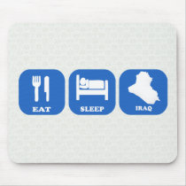 Eat Sleep Iraq Mouse Pads