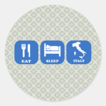 Eat Sleep Italy Sticker