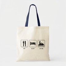 Eat Sleep Jet Ski Tote Bags