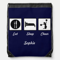 Eat Sleep Jump Cheerleader Backpack at Zazzle