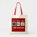 Eat Sleep Jump Cheerleader Canvas Crafts Shopping Tote Bag
