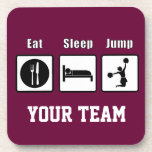 Eat Sleep Jump Cheerleader Drinks Coaster Set Drink Coasters