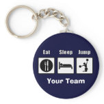 Eat Sleep Jump Cheerleader Key Ring Keychains