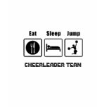 Eat Sleep Jump Cheerleader Short Sleeve on Light