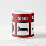 Eat Sleep Jump Cheerleader Specialty Mug or Cup Extra Large Mugs