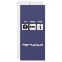 Eat Sleep Jump Cheerleader Team Rack Card