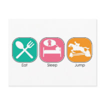 Eat Sleep Jump postcards by mariabellimages Eat Sleep Jump postcards