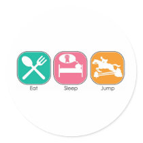 Eat Sleep Jump stickers