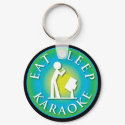 Eat Sleep  Karaoke keychains
