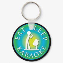 Eat Sleep  Karaoke keychains