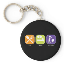 Eat Sleep Karaoke Key Chain