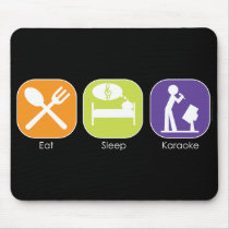 Eat Sleep Karaoke mousepads by mariabellimages Eat Sleep Karaoke mousepads