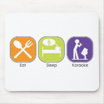 Eat Sleep Karaoke mousepads by mariabellimages Eat Sleep Karaoke mousepads