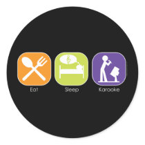 Eat Sleep Karaoke stickers