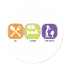 Eat Sleep Karaoke stickers