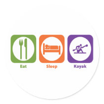 Eat Sleep Kayak stickers