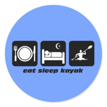 eat sleep kayak sticker