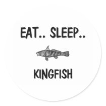 Eat Sleep KINGFISH stickers by foodshirts Eat Sleep KINGFISH stickers