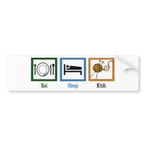 Eat Sleep Knit Bumper Sticker