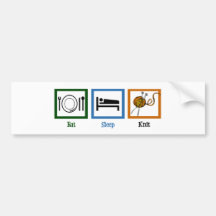 Eat Sleep Knit Bumper Sticker