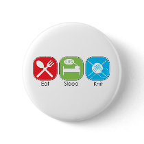 Eat Sleep Knit buttons by mariabellimages Eat Sleep Knit buttons