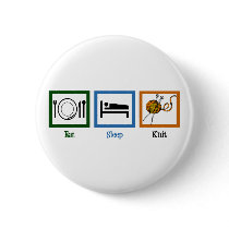 Eat Sleep Knit Button