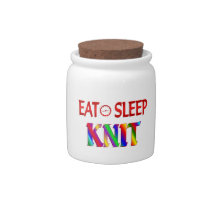 Eat Sleep Knit Candy Jars