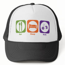 Eat Sleep Knit Mesh Hat