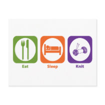 Eat Sleep Knit postcards