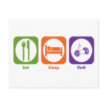Eat Sleep Knit Postcard