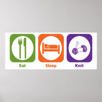Eat Sleep Knit Posters