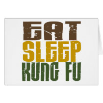 Eat Sleep Kung Fu 1 Greeting Cards