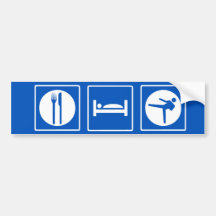 Eat Sleep Kung Fu Bumper Sticker