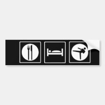 Eat Sleep Kung Fu Bumper Sticker