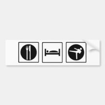 Eat Sleep Kung Fu Bumper Sticker