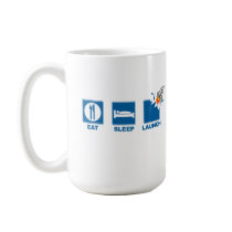 Eat Sleep Launch mugs by DrDorian Eat Sleep Launch mugs