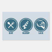 Eat Sleep Lax Rectangular Stickers