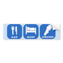 Eat Sleep Lebanon Bumper Stickers