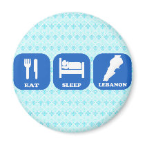 Eat Sleep Lebanon Refrigerator Magnet