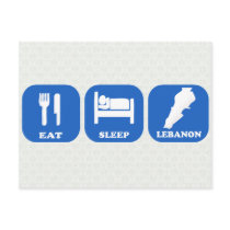 Eat Sleep Lebanon Postcard