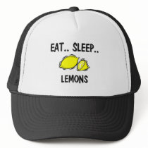 Eat Sleep LEMONS hats by foodshirts Eat Sleep LEMONS hats