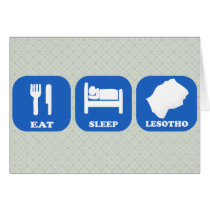 Eat Sleep Lesotho Greeting Card