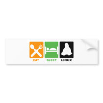 EAT SLEEP LINUX bumper stickers by Sofia_Youshi EAT SLEEP LINUX bumper stickers