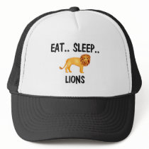 Eat Sleep LIONS hats by AnimalShirts Eat Sleep LIONS hats