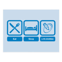Eat, Sleep, LiveJournal Post Card
