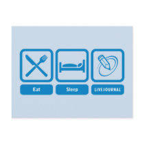 Eat, Sleep, LiveJournal postcards