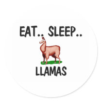 Eat Sleep LLAMAS Sticker