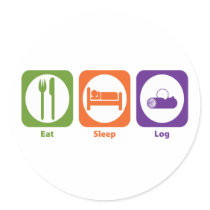 Eat Sleep Log stickers by 1000suns Eat Sleep Log stickers